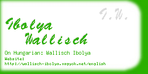 ibolya wallisch business card